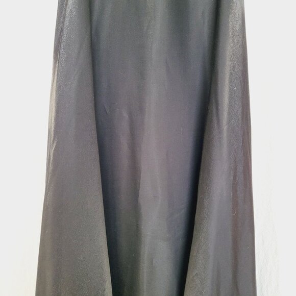 Black Taffeta A Line Full Length Formal Maxi Skirt Size 12 VTG JS Collections - Picture 3 of 12